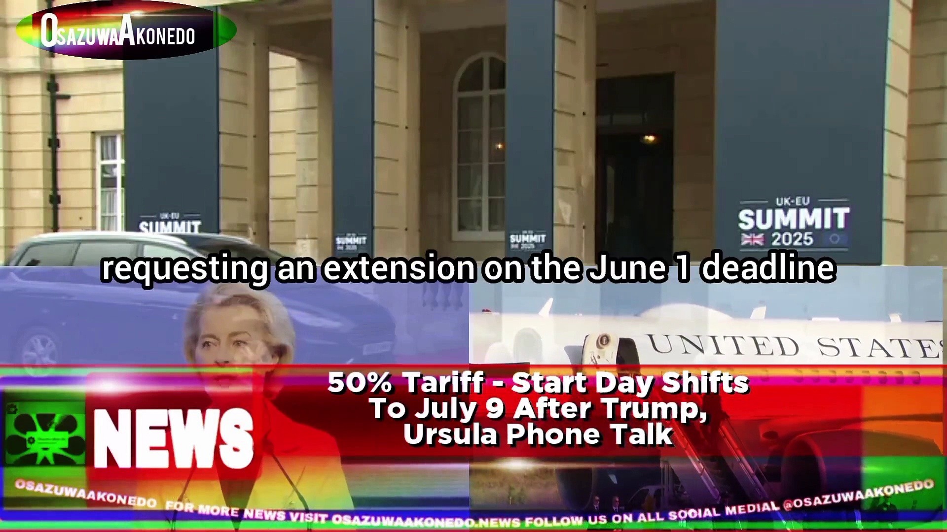 Video ~ 50% Tariff – Start Day Shifts To July 9 After Trump, Ursula Phone Talk