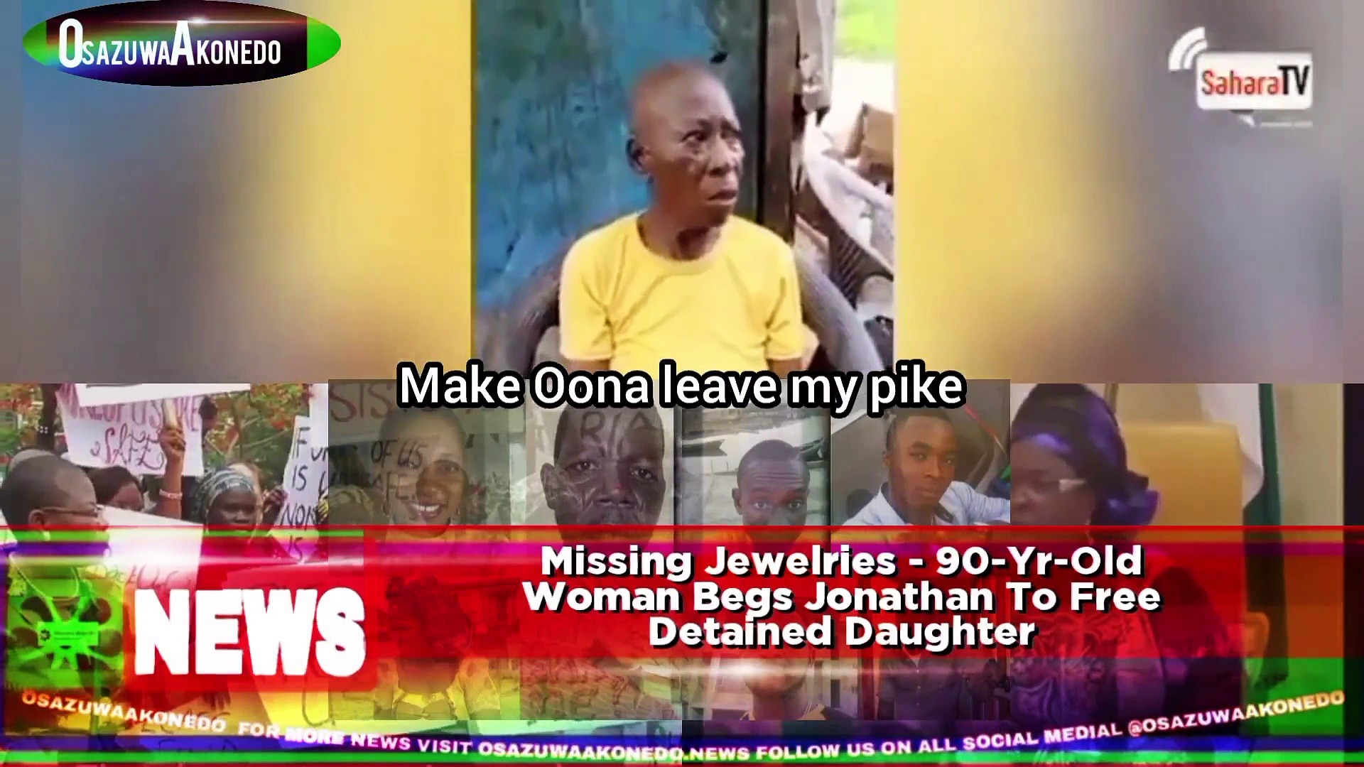 Video ~ Missing Jewelries – 90-Yr-Old Woman Begs Jonathan To Free Detained Daughter