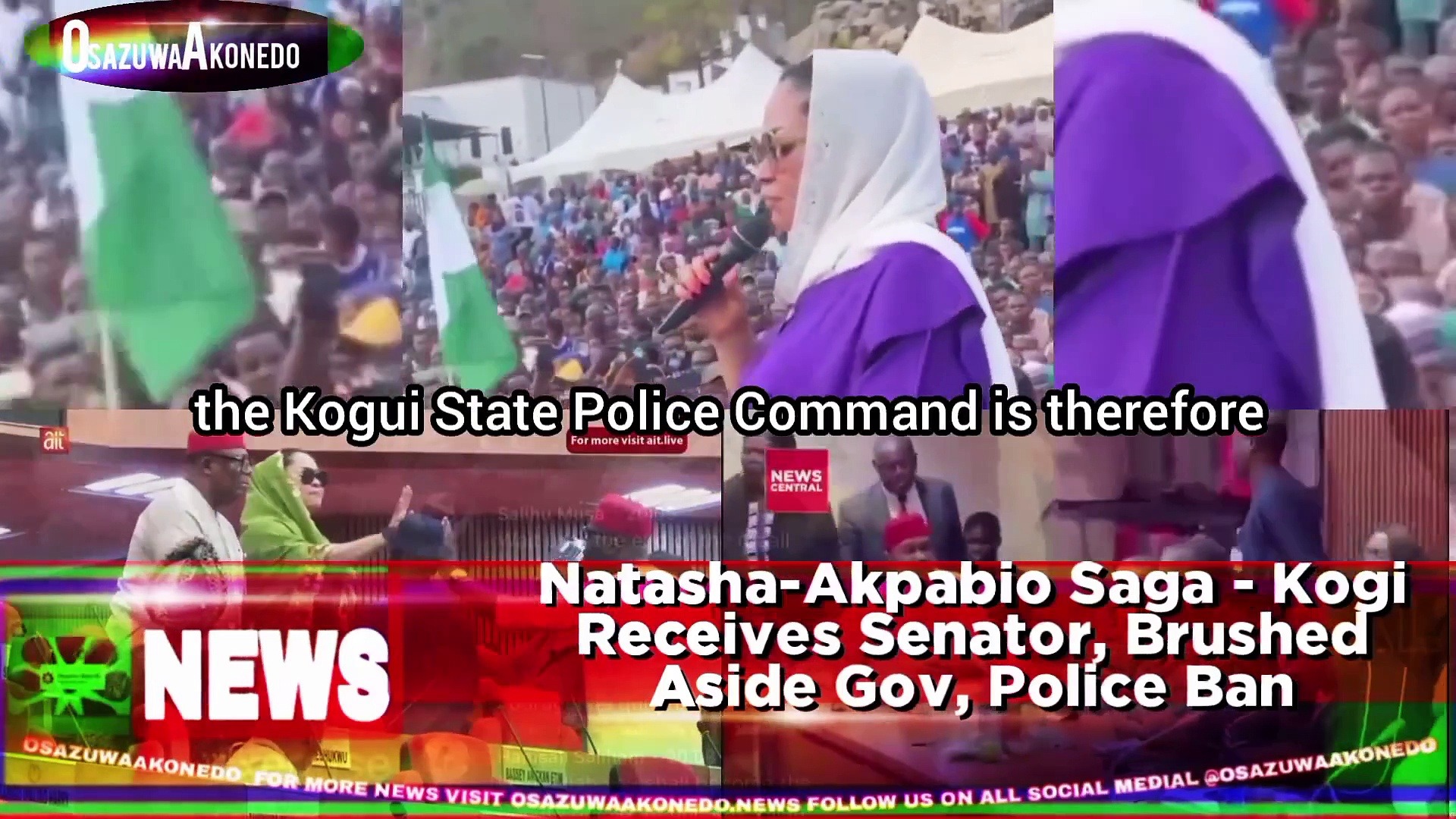 Video ~ Natasha-Akpabio Saga – Kogi Receives Senator, Brushed Aside Gov, Police Ban