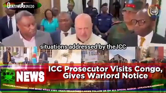 Video ~ ICC Prosecutor Visits Congo, Gives Warlord Notice
