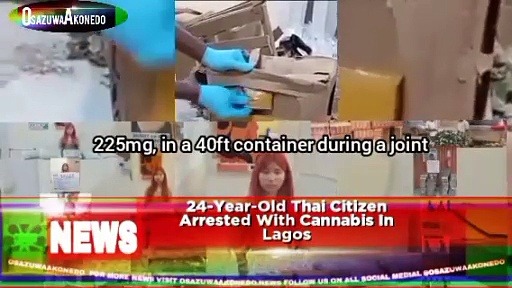 Video ~ 24-Year-Old Thai Citizen Arrested With Cannabis In Lagos