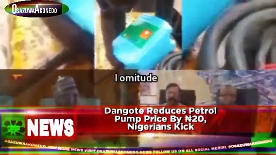 Video ~ Dangote Reduces Petrol Pump Price By ₦20, Nigerians Kick
