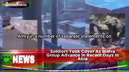 Video ~ Soldiers Took Cover As Biafra Group Advance In Recent Days In Abia