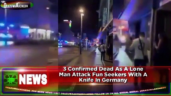 Video ~ 3 Confirmed Dead As A Lone Man Attack Fun Seekers With A Knife In Germany ~ OsazuwaAkonedo