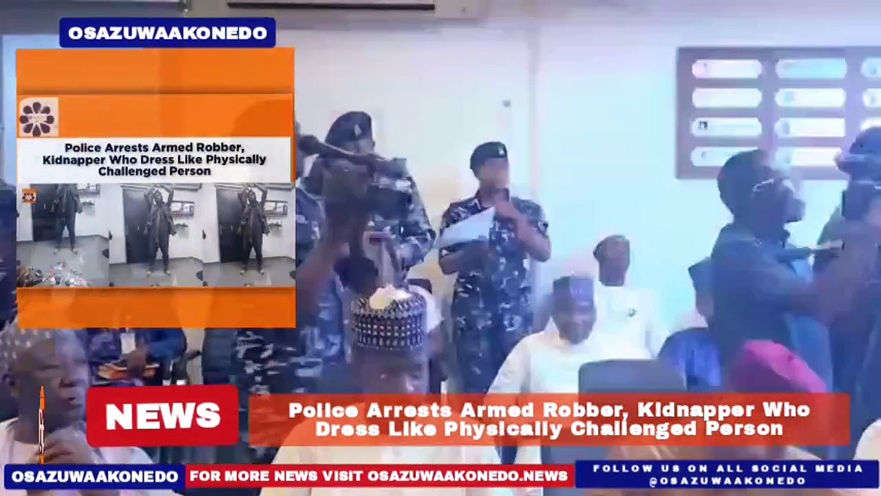 Video ~ Police Arrests Armed Robber, Kidnapper Who Dress Like Physically Challenged Person