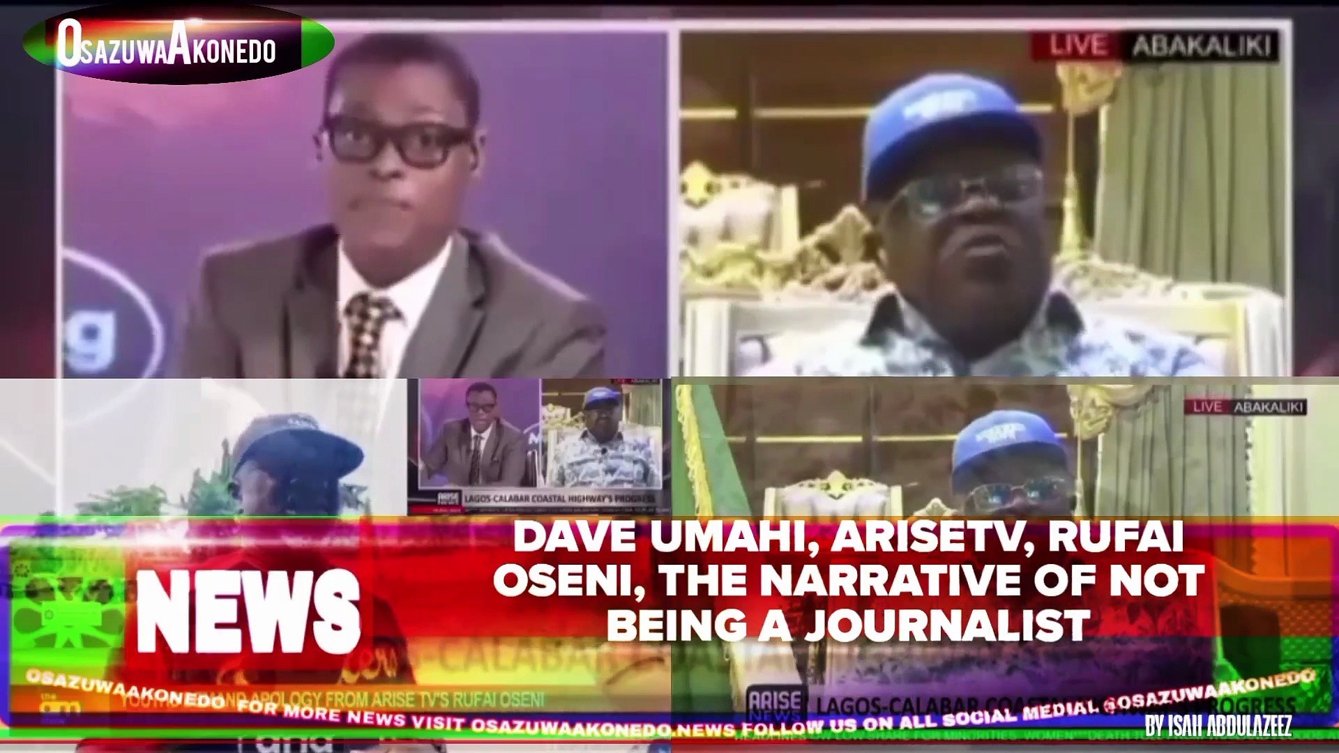 Video ~ Dave Umahi, AriseTV, Rufai Oseni, The Narrative Of Not Being A Journalist
