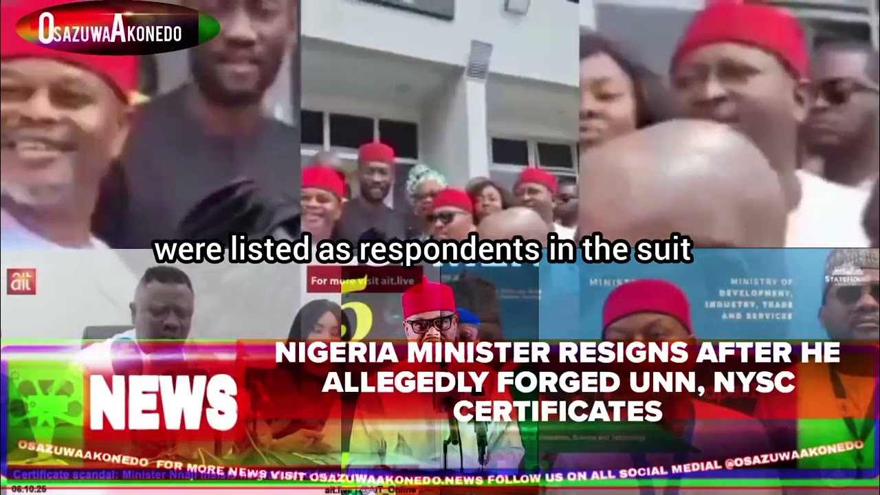 OsazuwaAkonedo Video ~ Nigeria Minister Resigns After He Allegedly Forged UNN, NYSC Certificates