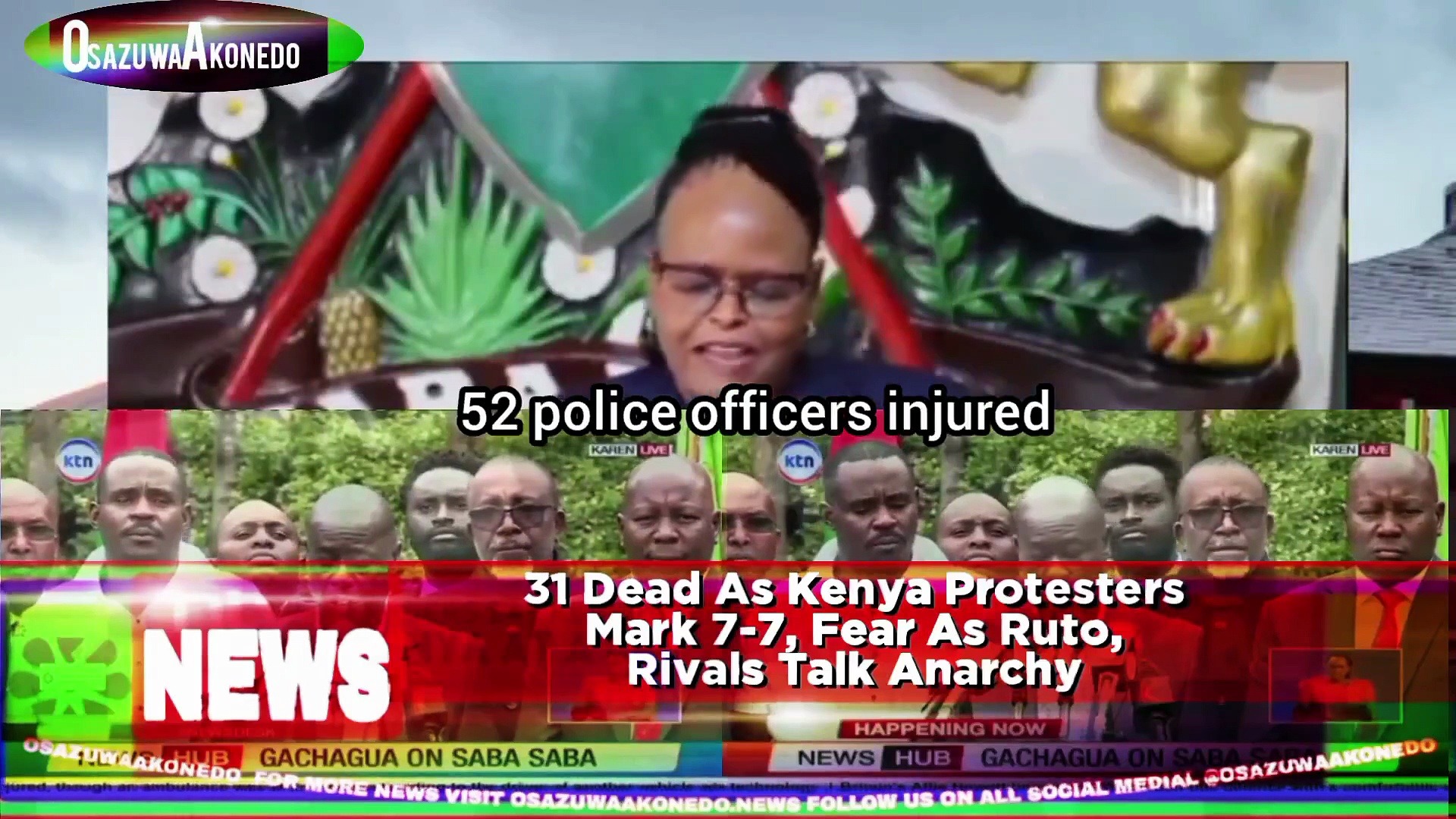 Video ~ 31 Dead As Kenya Protesters Mark 7-7, Fear As Ruto, Rivals Talk Anarchy