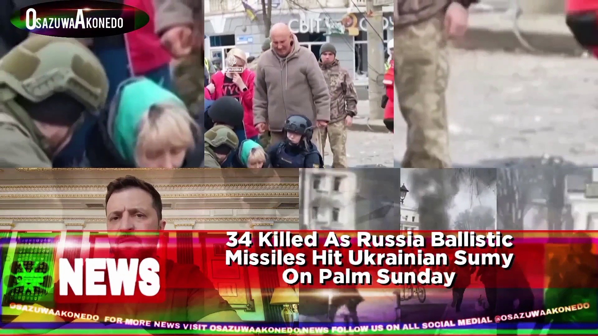 Video ~ 34 Killed As Russia Ballistic Missiles Hit Ukrainian Sumy On Palm Sunday