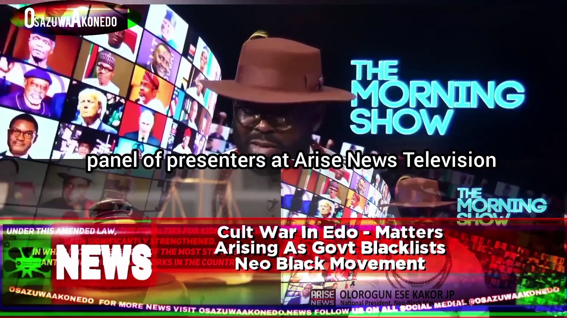 Video ~ Cult War In Edo – Matters Arising As Govt Blacklists Neo Black Movement