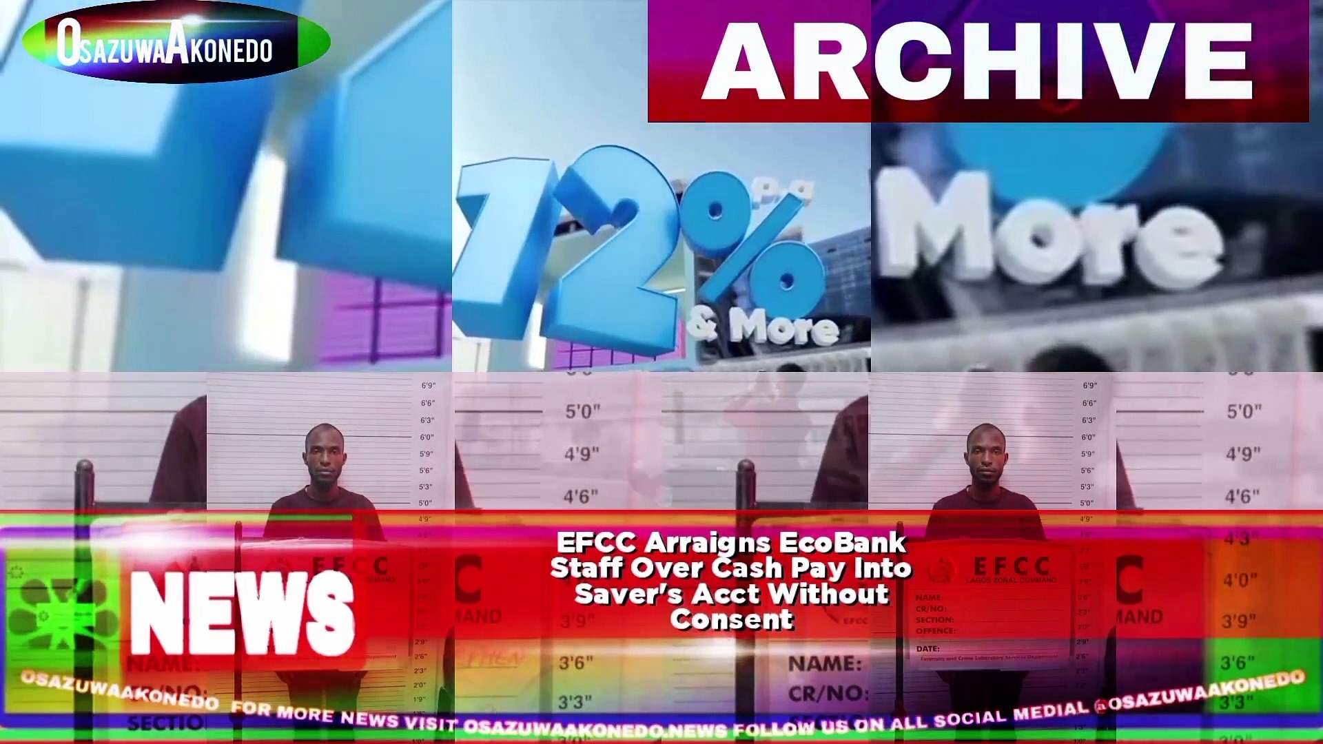 Video ~ EFCC Arraigns EcoBank Staff Over Cash Pay Into Saver's Acct Without Consent