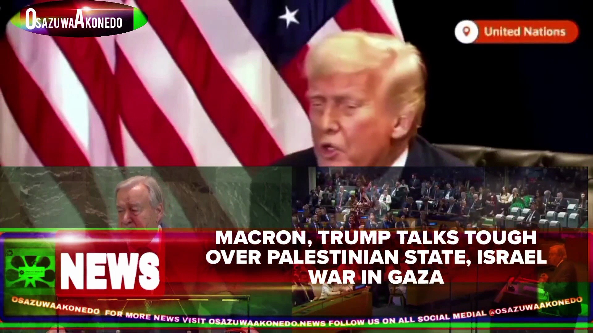 Video ~ Macron, Trump Talks Tough Over Palestinian State, Israel War In Gaza