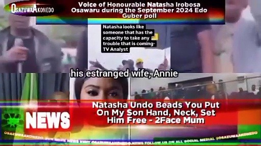 Video ~ Natasha Undo Beads You Put On My Son Hand, Neck, Set Him Free - 2Face Mum