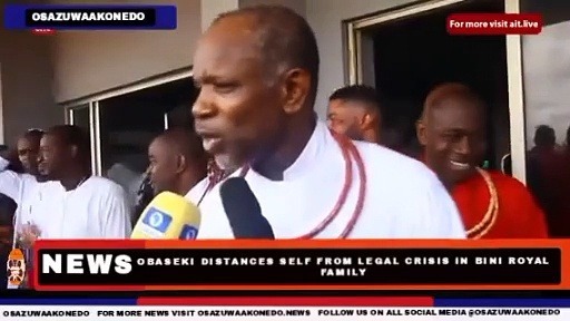 Video ~ Obaseki Distances Self From Legal Crisis In Bini Royal Family ~ OsazuwaAkonedo
