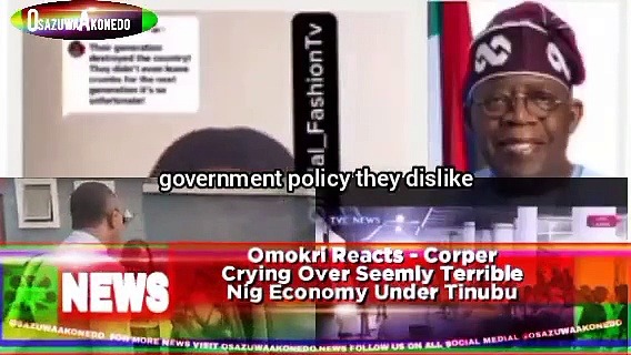 Video ~ Omokri Reacts - Corper Crying Over Seemly Terrible Nig Economy Under Tinubu