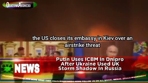 Video ~ Putin Uses ICBM In Dnipro After Ukraine Used UK Storm Shadow In Russia