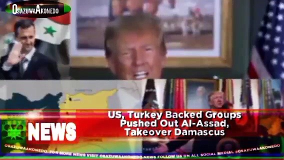 Video ~ US, Turkey Backed Groups Pushed Out Al-Assad, Takeover Damascus
