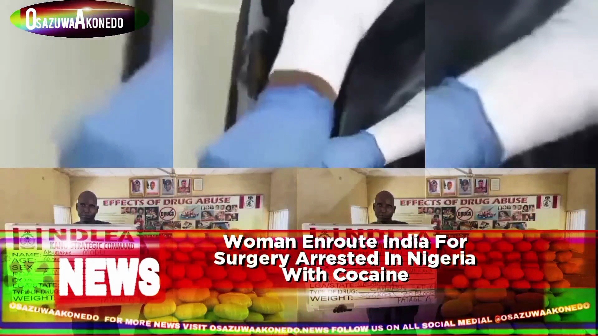 Video ~ Woman Enroute India For Surgery Arrested In Nigeria With Cocaine