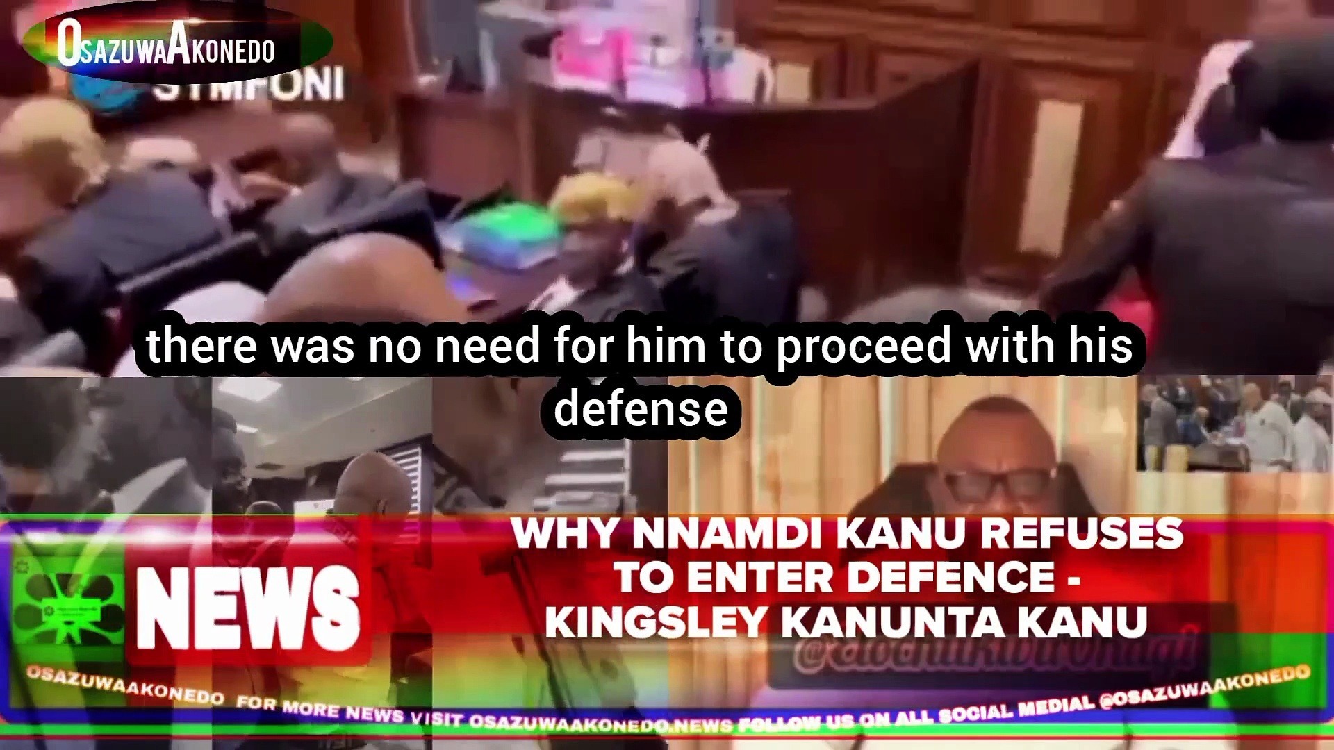 Video ~ Why Nnamdi Kanu Refuses To Enter Defence – Kingsley Kanunta Kanu