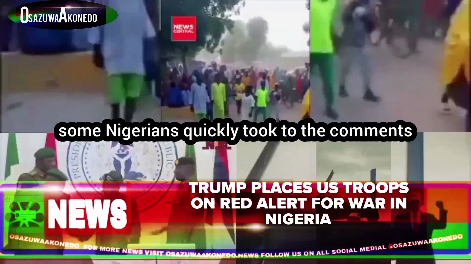 Video ~ Trump Places US Troops On Red Alert For War In Nigeria