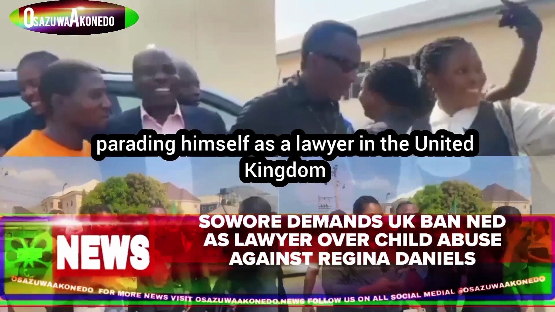Video ~ Sowore Demands UK Ban Ned As Lawyer Over Child Abuse Against Regina Daniels