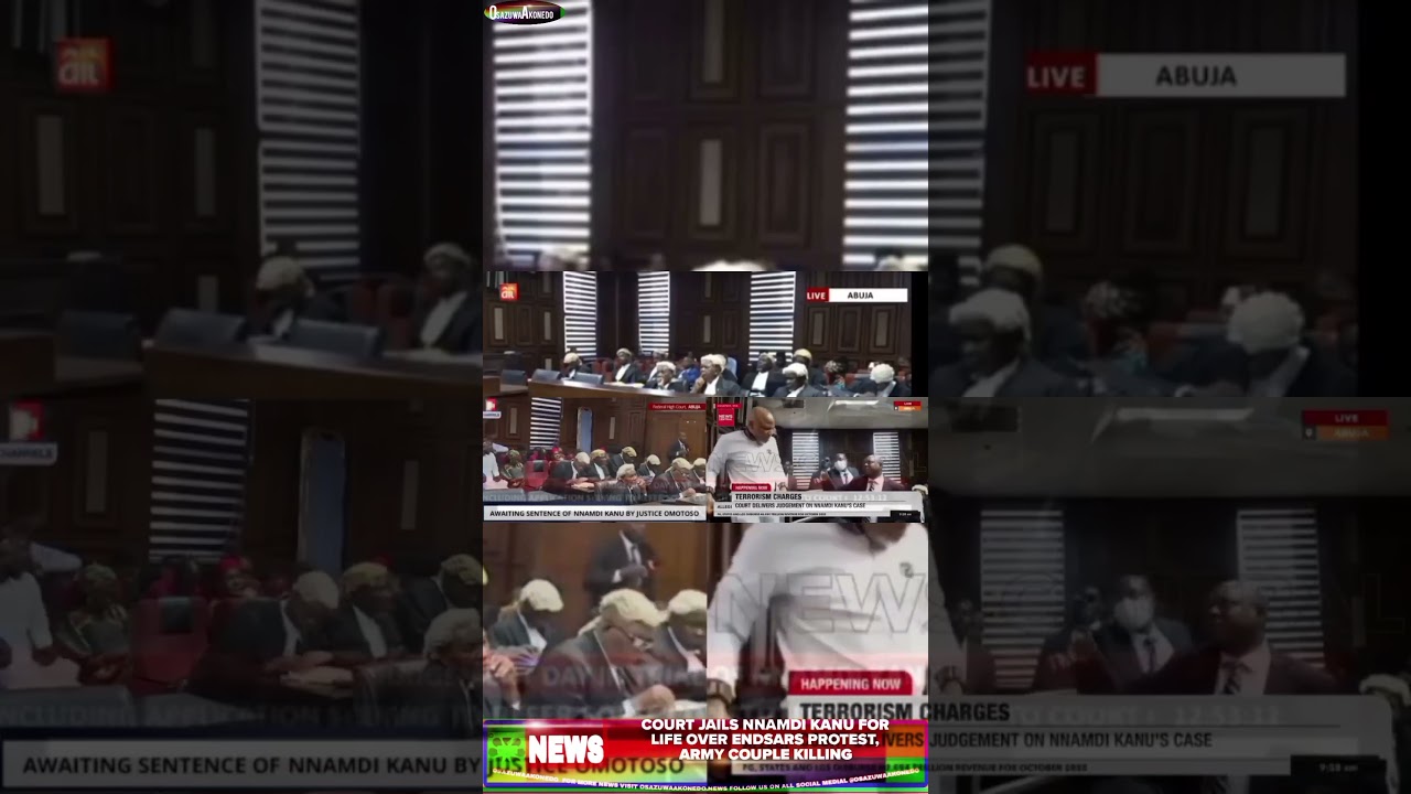 OsazuwaAkonedo ReelNews ~ Court Jails Nnamdi Kanu For Life Over ENDSARS Protest, Army Couple Killing