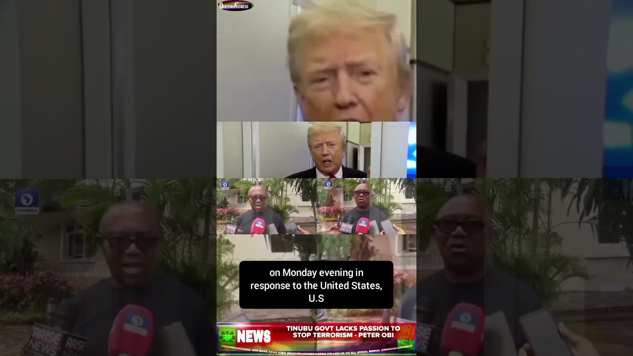 OsazuwaAkonedo ReelNews ~ Tinubu Govt Lacks Passion To Stop Terrorism Peter Obi