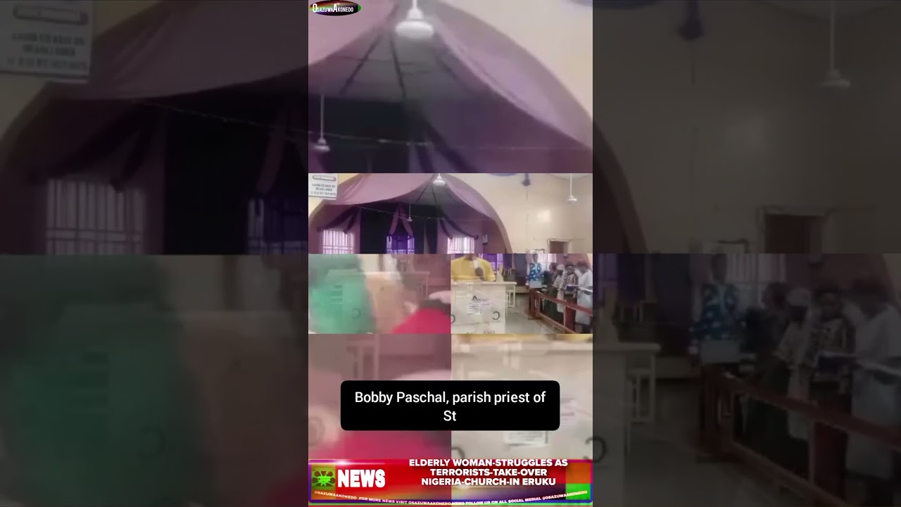OsazuwaAkonedo Podcast Video ~ Elderly Woman-Struggles As Terrorists-Take-Over Nigeria-Church-In Eruku