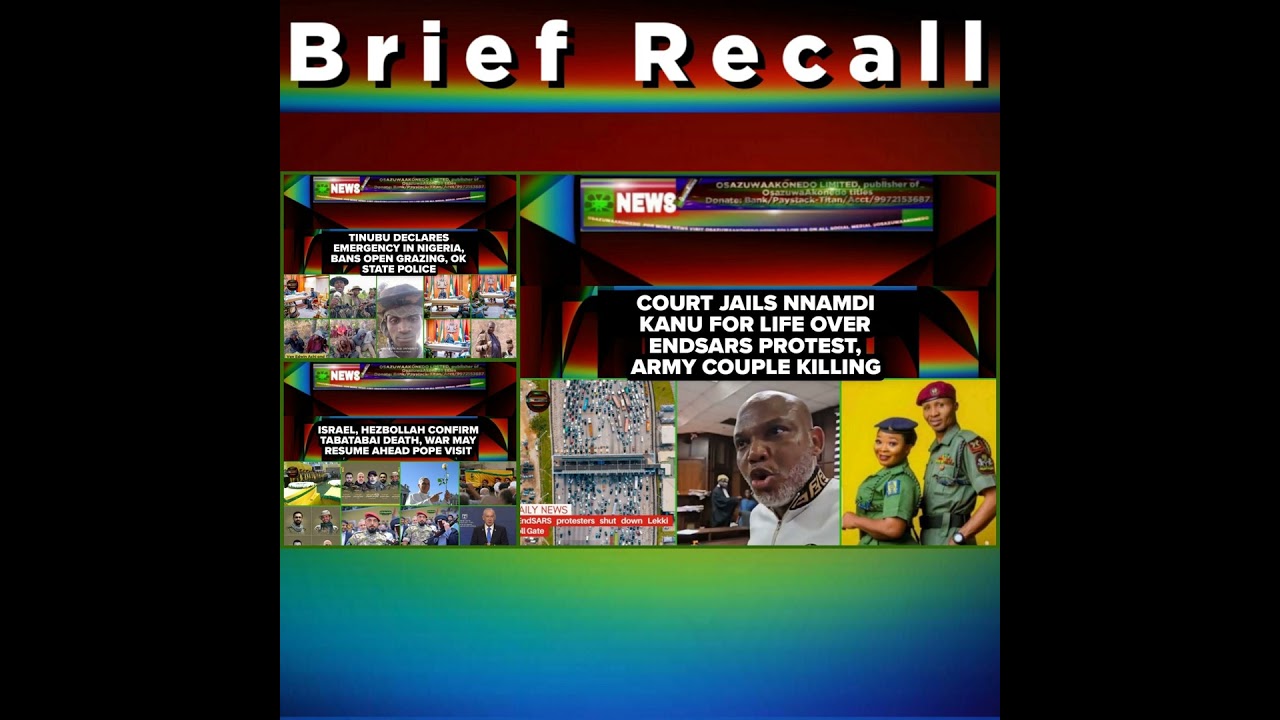 OsazuwaAkonedo Podcast Video ~ NewsBriefRecall @5pm 27-11