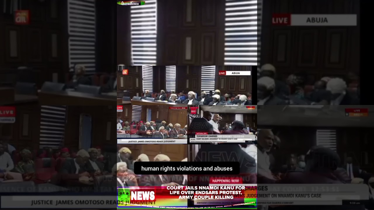 OsazuwaAkonedo Video ~ Court Jails Nnamdi Kanu For Life Over ENDSARS Protest, Army Couple Killing