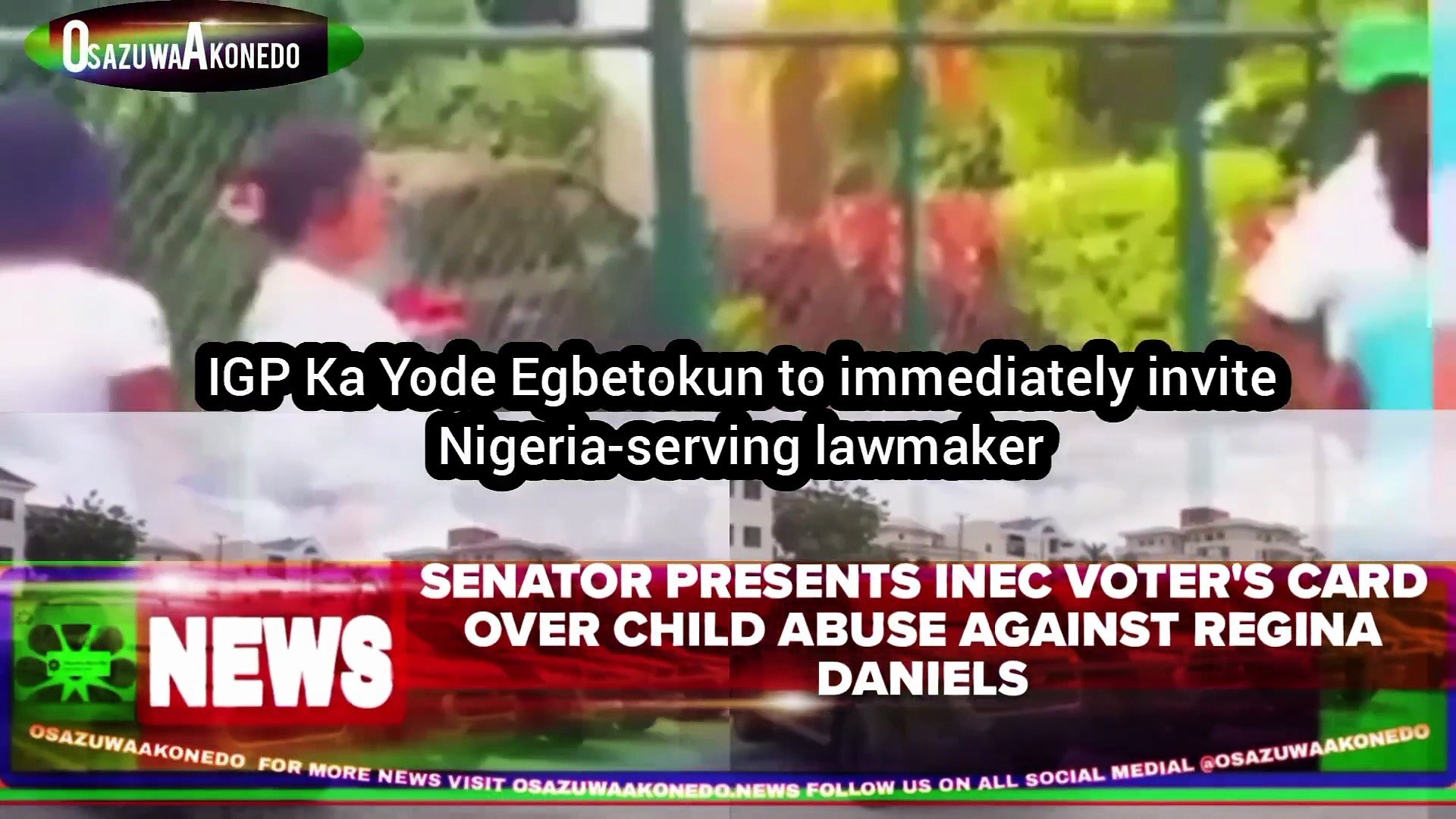Video ~ Senator Presents INEC Voter's Card Over Child Abuse Against Regina Daniels