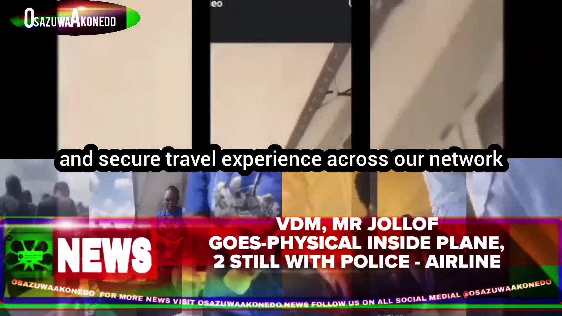 Video ~ VDM, Mr Jollof Goes-Physical Inside Plane, 2 Still With Police - Airline