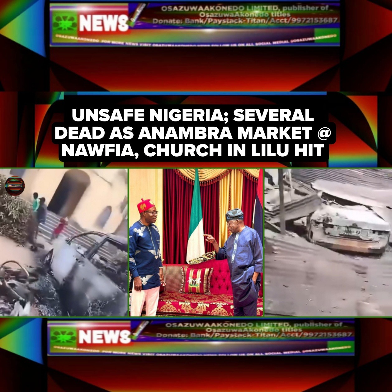 Unsafe Nigeria; Several Dead As Anambra Market @ Nawfia, Church In Lilu Hit