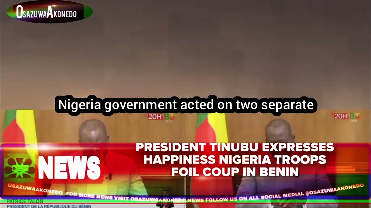 OsazuwaAkonedo ShortReel ~ President Tinubu Expresses Happiness Nigeria Troops Foil Coup In Benin