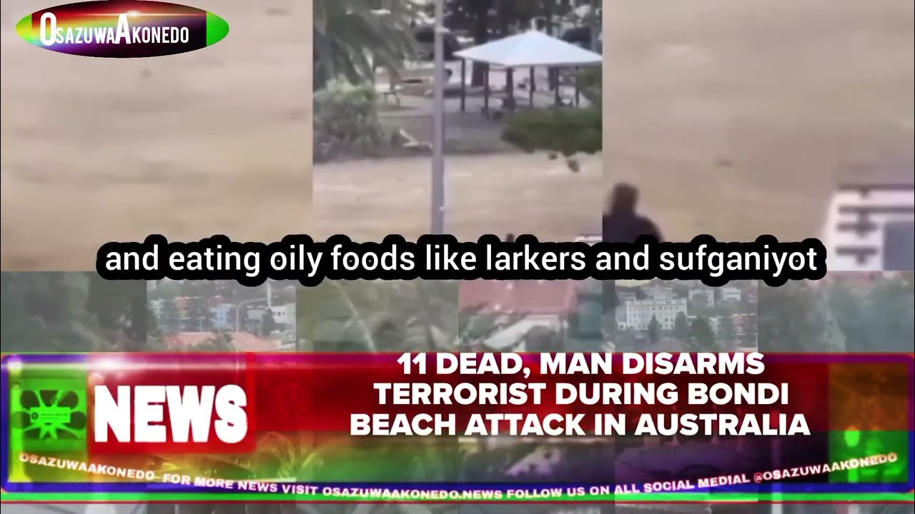 OsazuwaAkonedo ShortReel ~ 11 Dead, Man Disarms Terrorist During Bondi Beach Attack In Australia