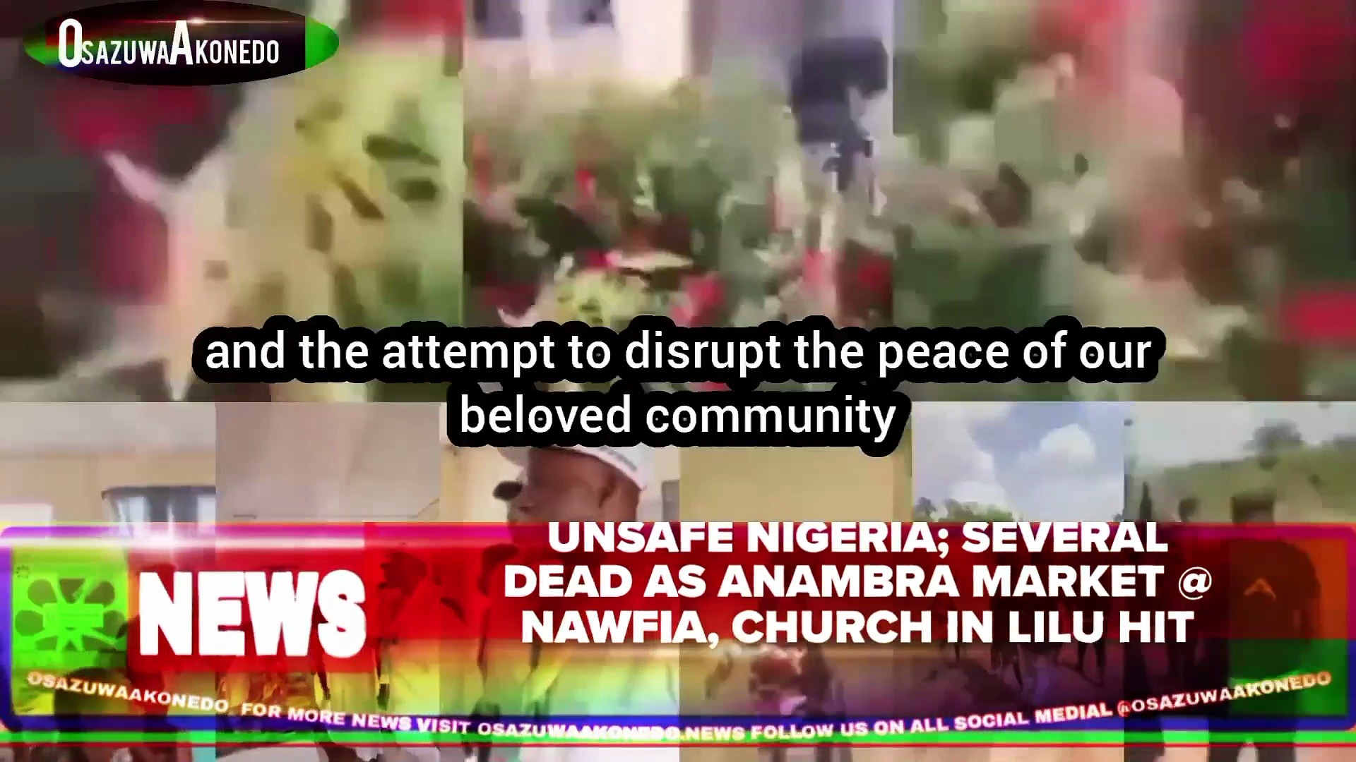 Video ~ Unsafe Nigeria; Several Dead As Anambra Market @ Nawfia, Church In Lilu Hit