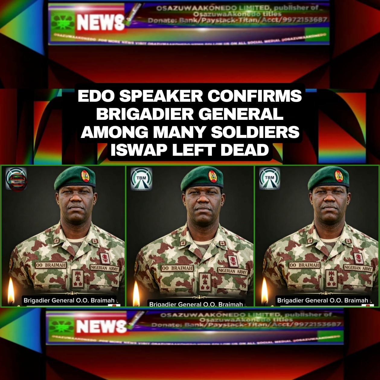 Edo Speaker Confirms Brigadier General Among Many Soldiers Iswap Left Dead