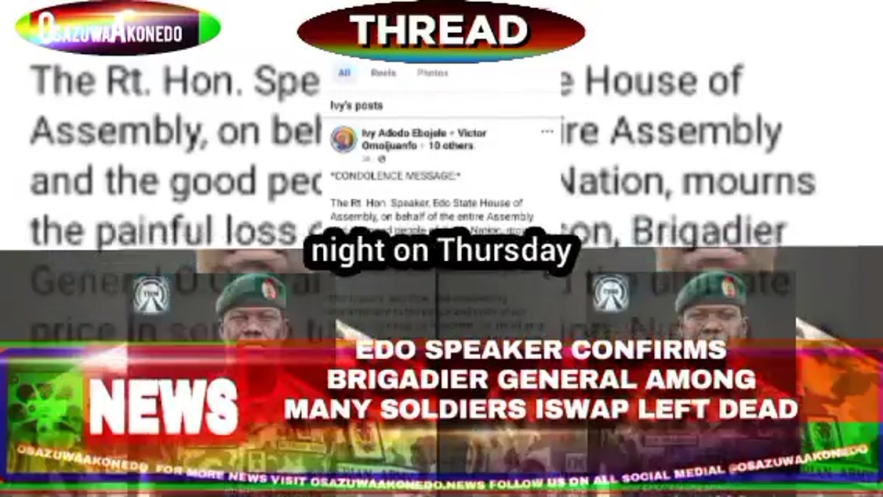 OsazuwaAkonedo Thread ~ NewsThread @4pm 10 4