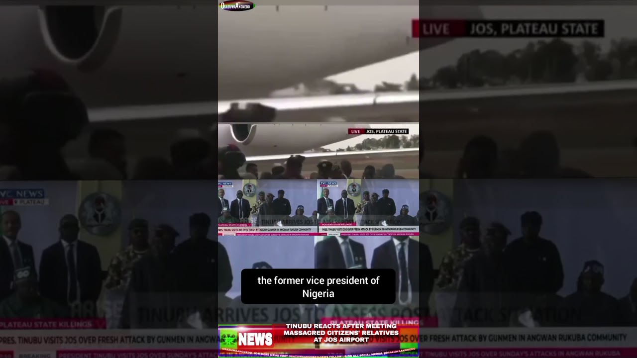OsazuwAkoned Brief ~ Tinubu Reacts After Meeting Massacred Citizens’ Relatives At Jos Airport