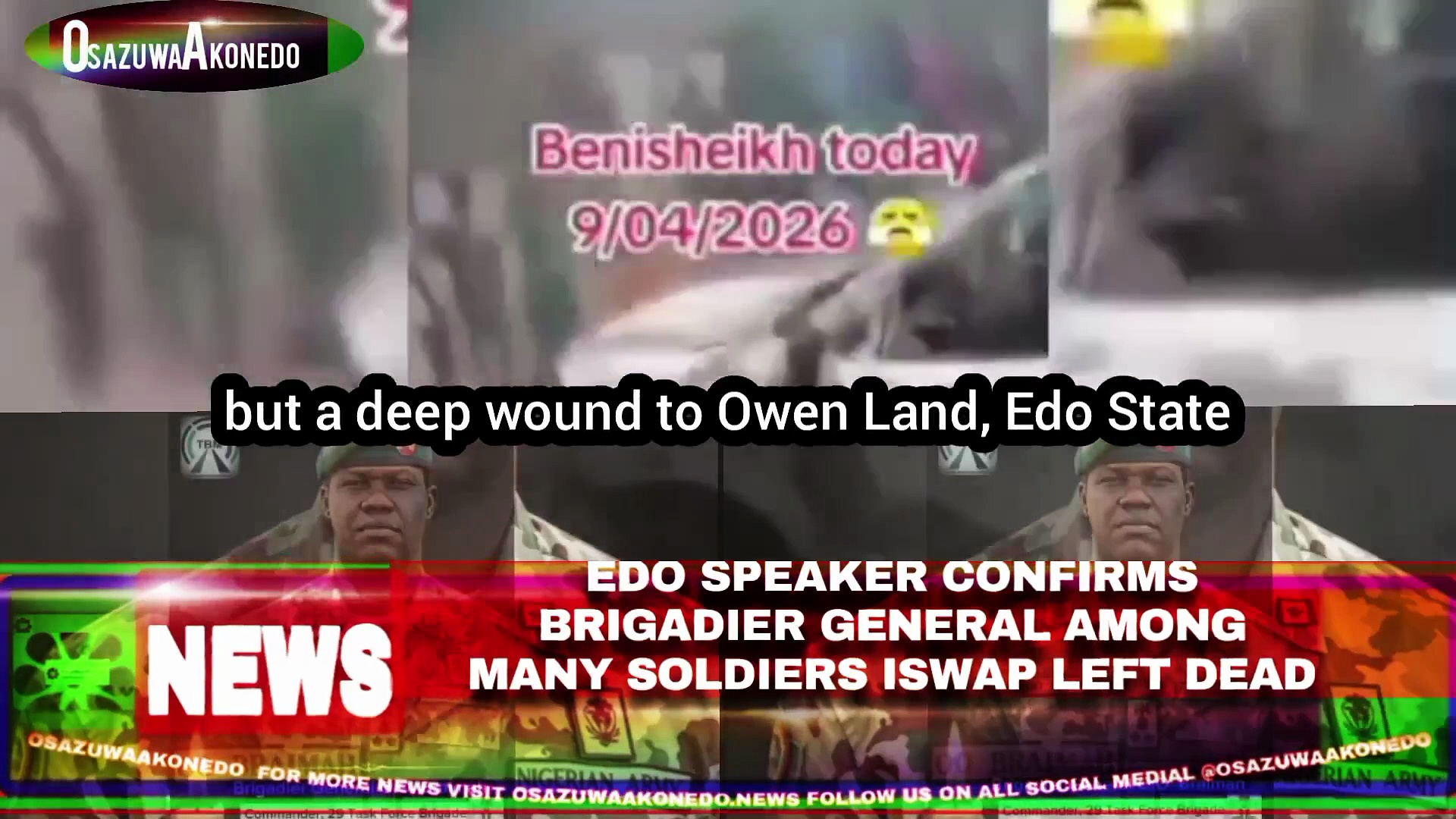 Video ~ Edo Speaker Confirms Brigadier General Among Many Soldiers Iswap Left Dead