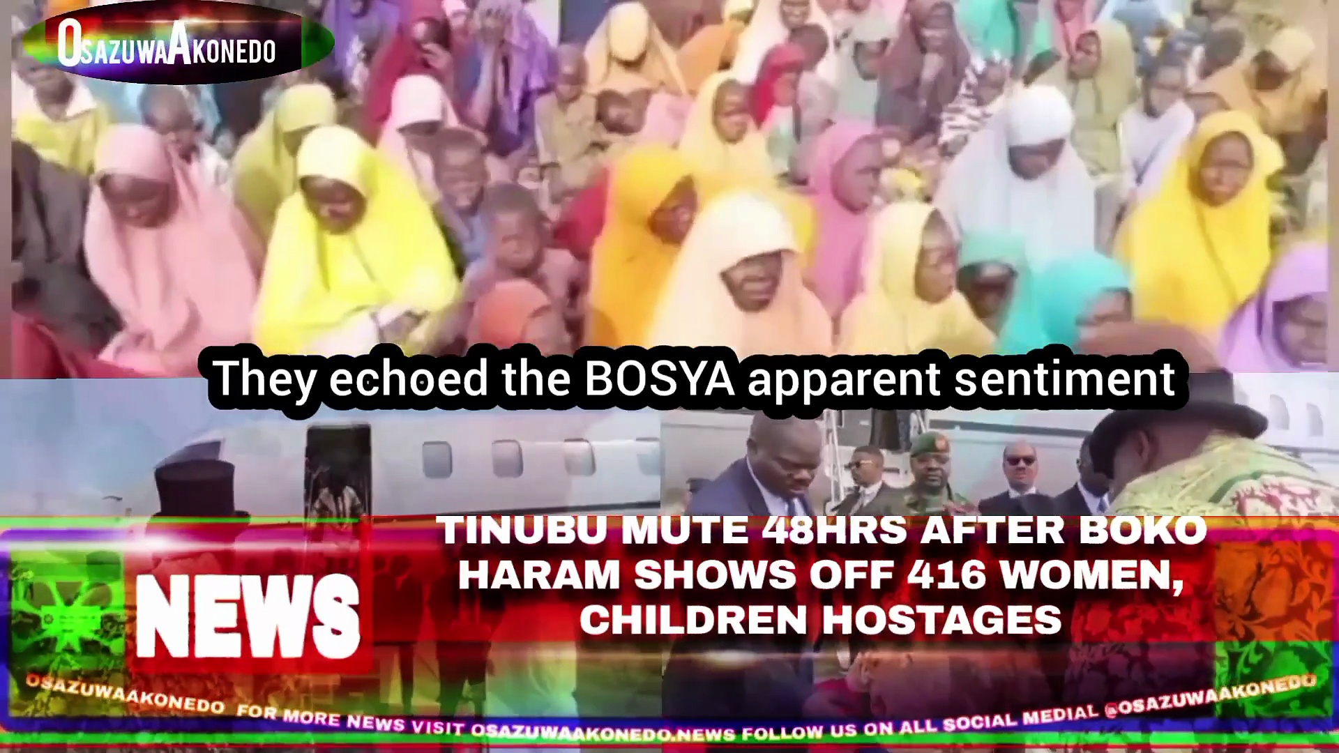 Video ~ Tinubu Mute 48hrs After Boko Haram Shows Off 416 Women, Children Hostages