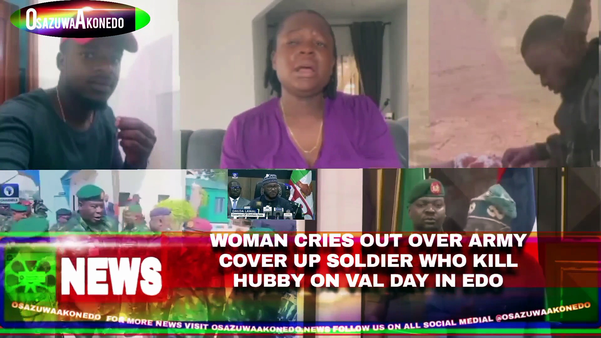 Video ~ Woman Cries Out Over Army Cover Up Soldier Who Kill Hubby On Val Day In Edo