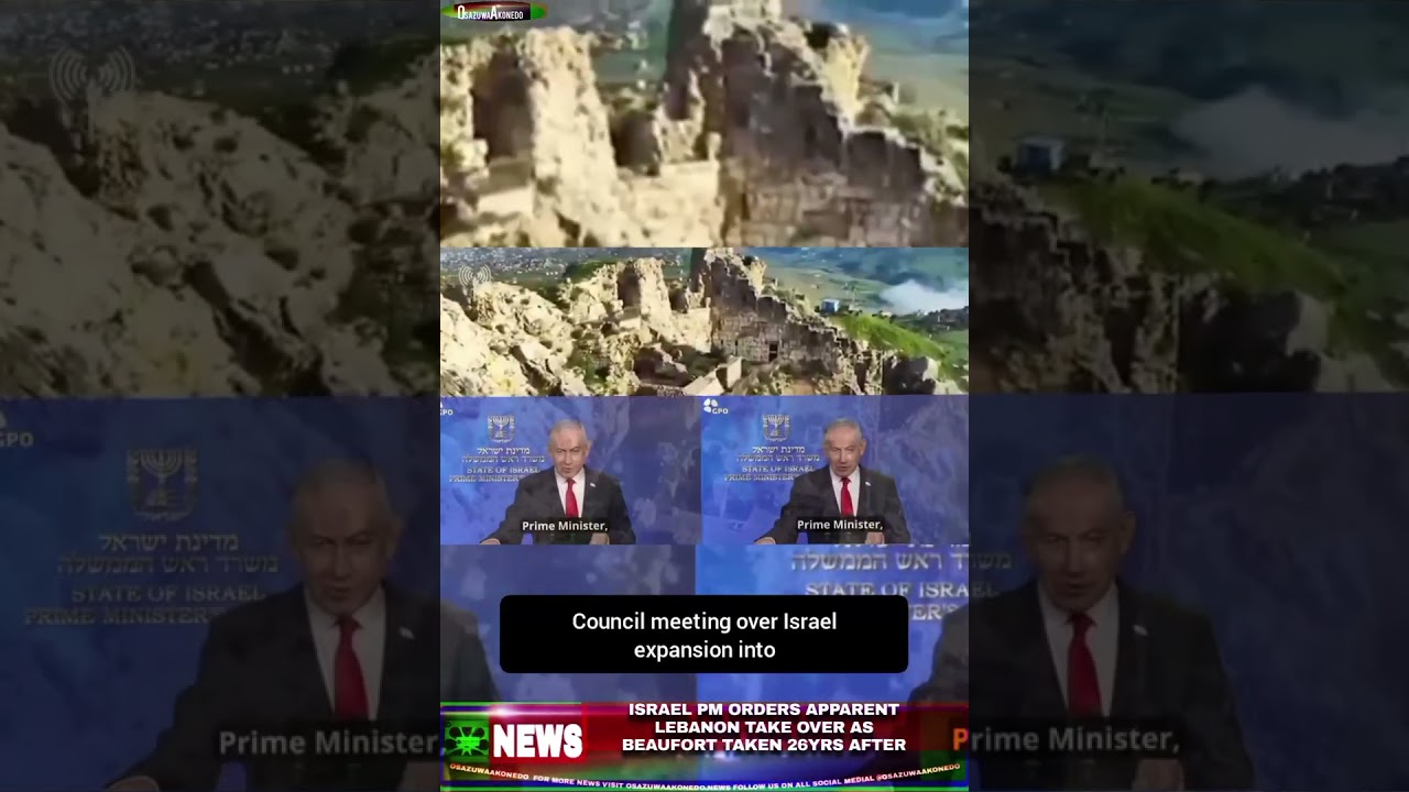 OsazuwaAkonedo ThreeMinutes ~ Israel PM Orders Apparent Lebanon Take Over As Beaufort Taken 26yrs After