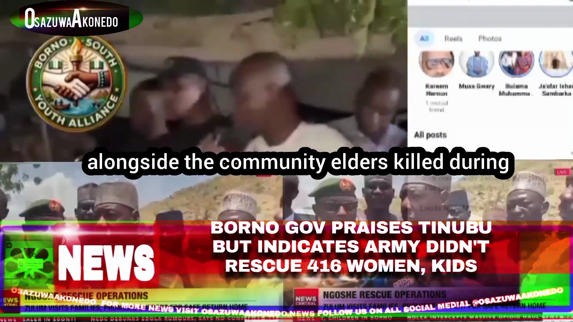 Video ~ Borno Gov Praises Tinubu But Indicates Army Didn’t Rescue 416 Women, Kids