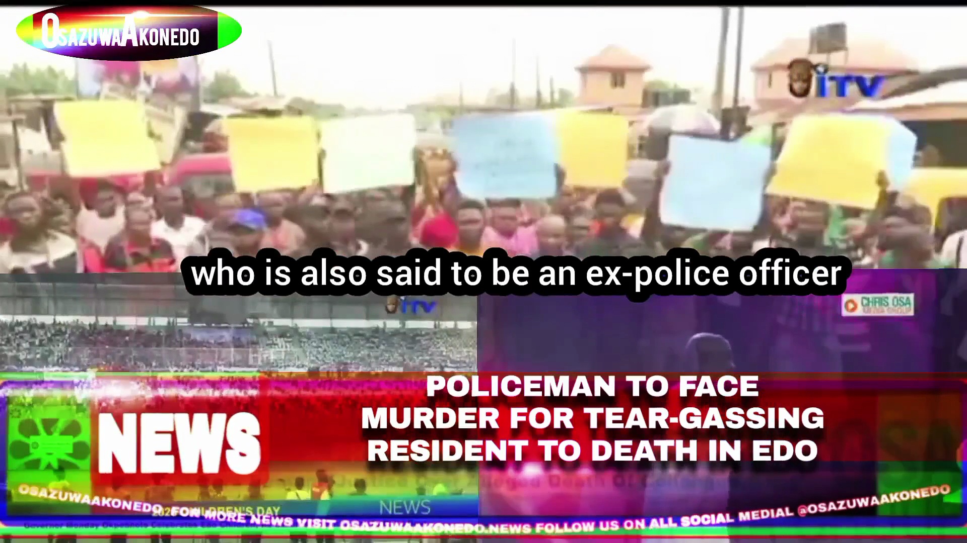 Video ~ Policeman To Face Murder For Tear-gassing Resident To Death In Edo