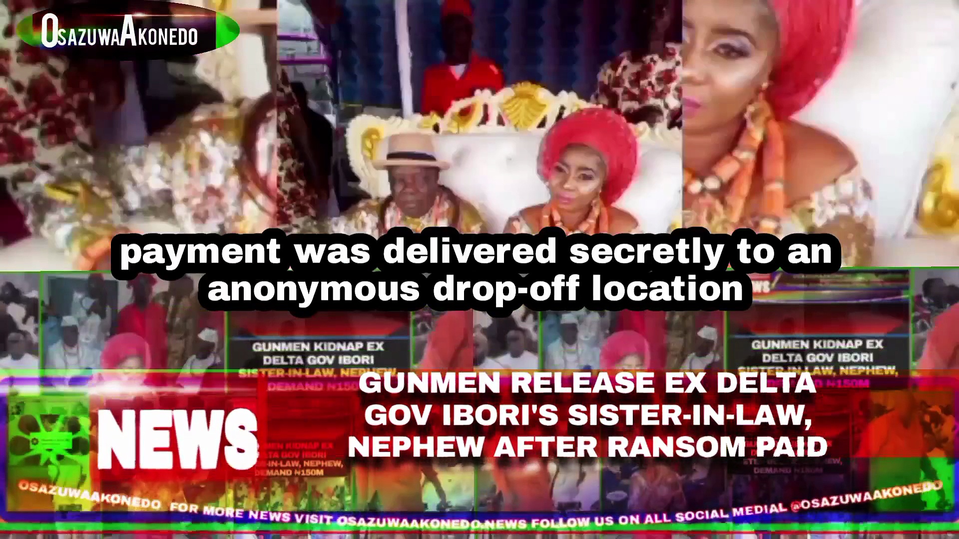Video ~ Gunmen Release Ex Delta Gov Ibori’s Sister-In-Law, Nephew After Ransom Paid