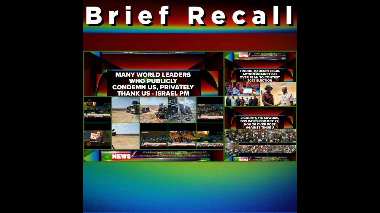 OsazuwaAkonedo NewsChronicles ~ NewsBriefRecall @10am 30-9