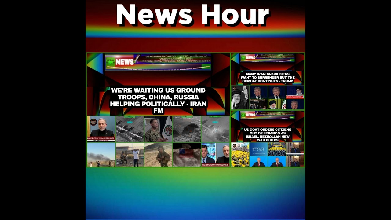 OsazuwaAkonedo NewsChronicles ~ NewsHour @8pm 6-3