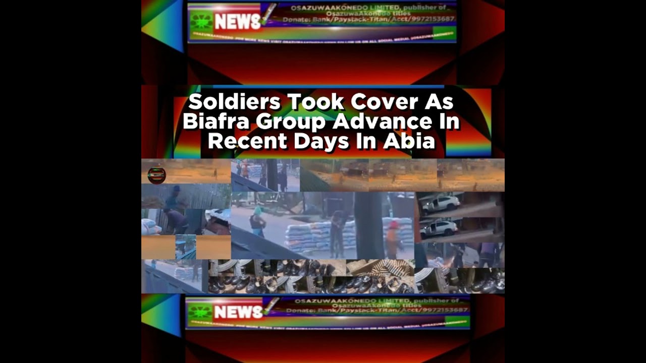 OsazuwaAkonedo NewsChronicles ~ Soldiers Took Cover As Biafra Group Advance In Recent Days In Abia