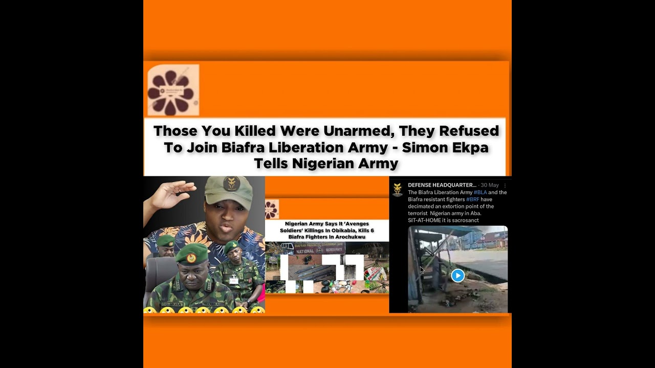 OsazuwaAkonedo NewsChronicles ~ Those You Killed Were Unarmed, They Refused To Join Biafra Liberation Army – Simon Ekpa Tells Nig…